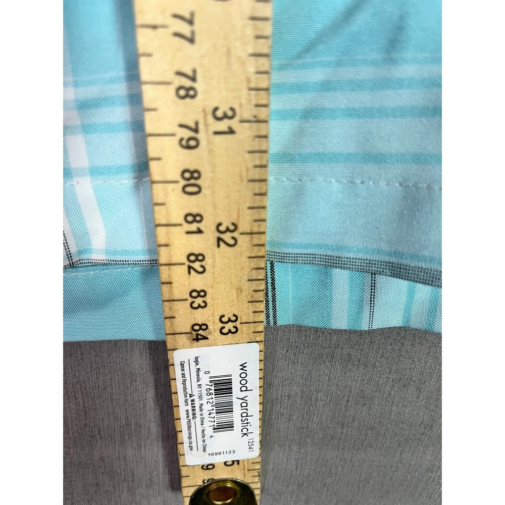 George Button Down Shirt 3XL Plaid Light Blue Short Sleeve Fair - Picture 9 of 13